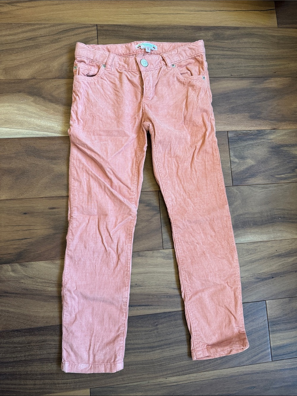 Bonpoint Peach Corduroy Slim Pants